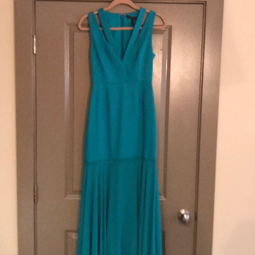❌SOLD❌: NWT BCBG Orlena Teal Cutout Gown Size 2